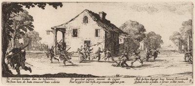 Plundering door Gerrit van Schagen after Jacques Callot