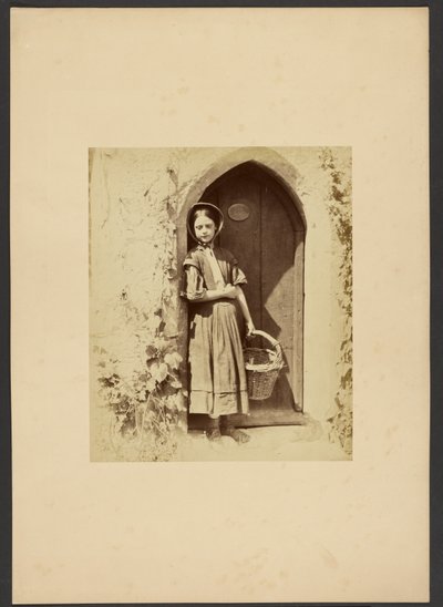 [Girl standing in doorway] door Gertrude Elizabeth Rogers