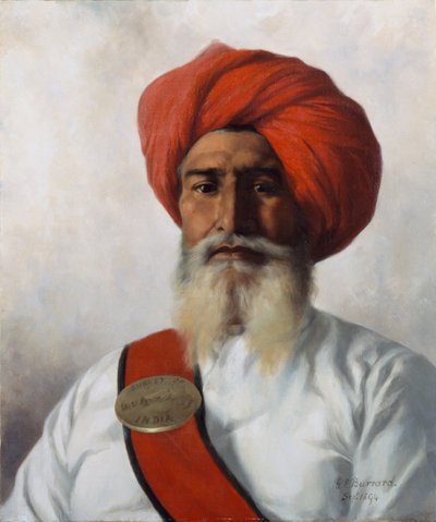 Ganda Singh, een Sikh chaprassee van Col Wilmer
