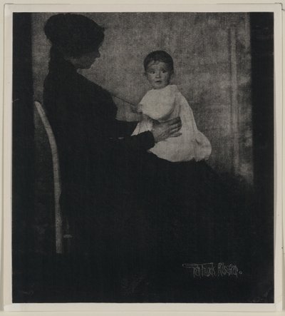 Portret van mevrouw Ward met baby door Gertrude Käsebier