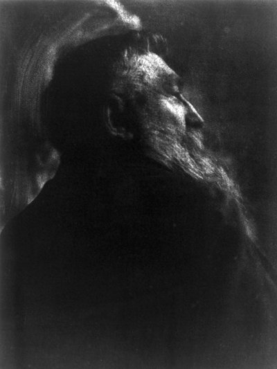 Portretfoto van Franse beeldhouwer Auguste Rodin door Gertrude Käsebier