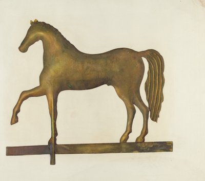 Weerhaanpaard, ca. 1940 door Gertrude Koch
