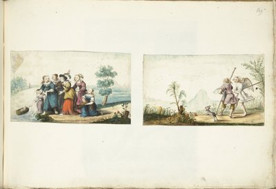 Mozes en Tobias en de engel door Gesina ter Borch (signed by artist)