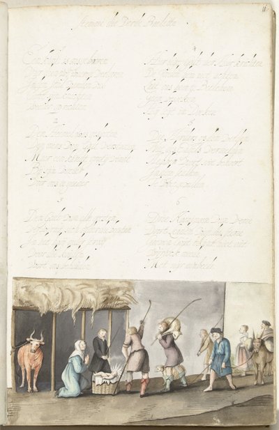Aanbidding der herders door Gesina ter Borch