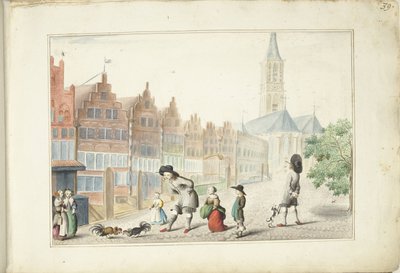 Hanengevecht in de Sassenstraat in Zwolle door Gesina ter Borch