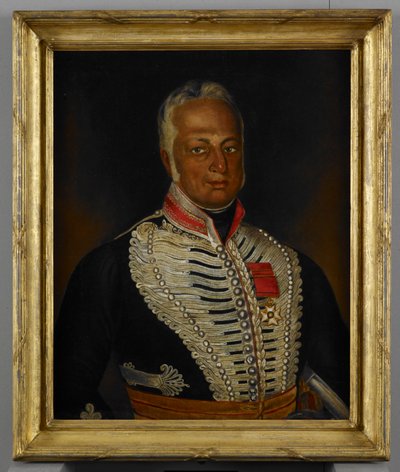 Luitenant-kolonel James Skinner (1778-1841) c.1836 door Ghulam Husayn Khan