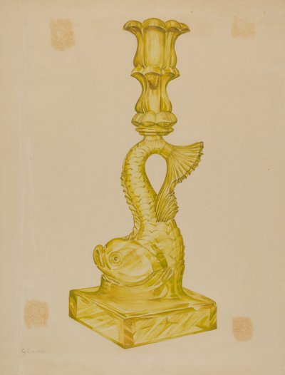 Dolfijn kandelaar, 1935-1942 door Giacinto Capelli