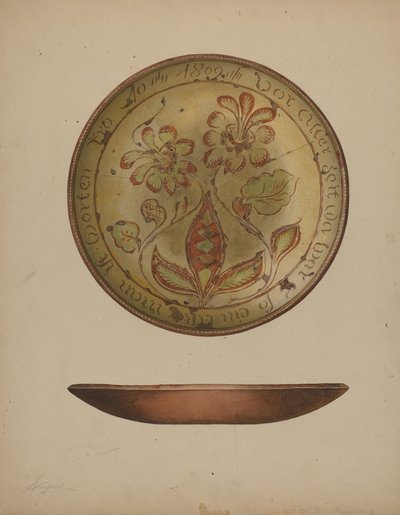 Pa. Duitse plaat, ca. 1938 door Giacinto Capelli