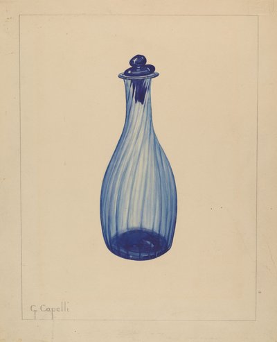 Toiletwaterfles, 1937 door Giacinto Capelli