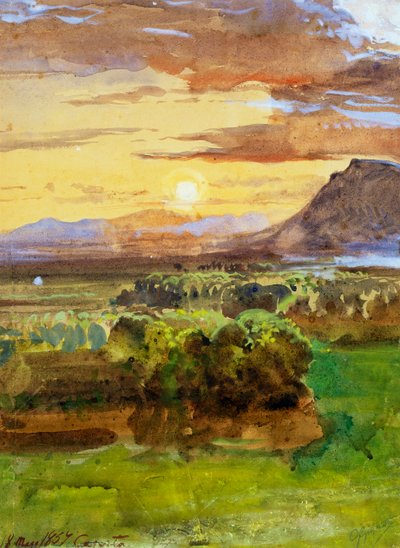 Platteland van Caserta door Giacinto Gigante