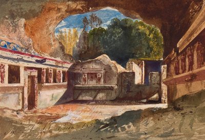 Het tepidarium, Pompeii, met toevoegingen door prinses Maria Annunziata di Borbone door Giacinto Gigante