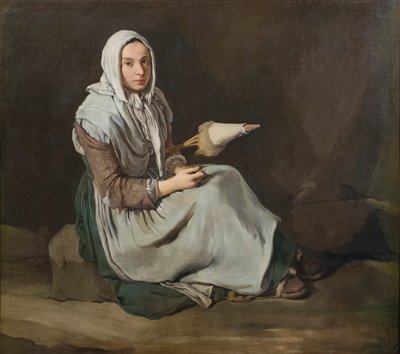 De spinster door Giacomo (1698 1767) Ceruti