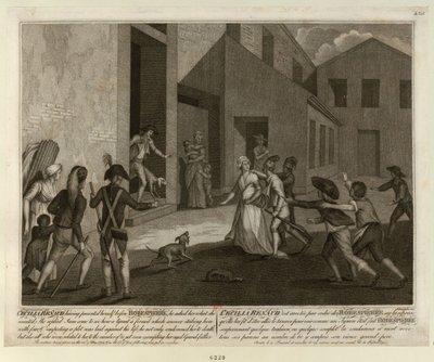 De arrestatie van Cécile Renault op 22 mei 1794 in het appartement van Robespierre, ca. 1798 door Giacomo Aliprandi