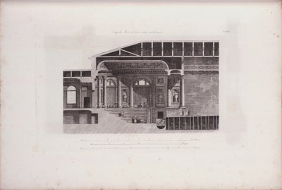 Doorsnede van het auditorium van het Hermitage Theater, 1783 door Giacomo Antonio Domenico Quarenghi