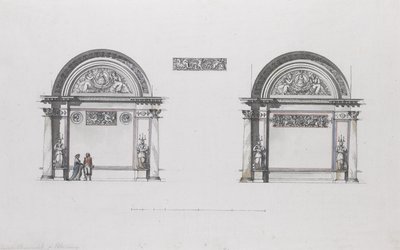 Ontwerp voor het Sheremetev-paleis, Ostankino, ca. 1796 door Giacomo Antonio Domenico Quarenghi
