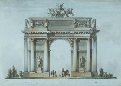 De Narva Triomfpoort in St. Petersburg, 1814 door Giacomo Antonio Domenico Quarenghi