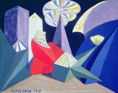Vuurwerk door Giacomo Balla