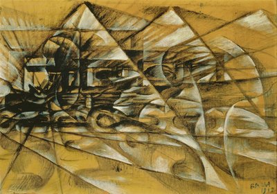 De snelheid van een auto door Giacomo Balla