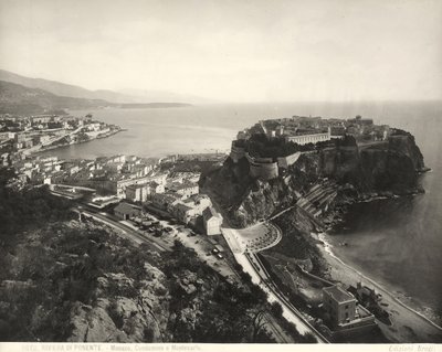 Panoramisch uitzicht op Monaco door Giacomo Brogi