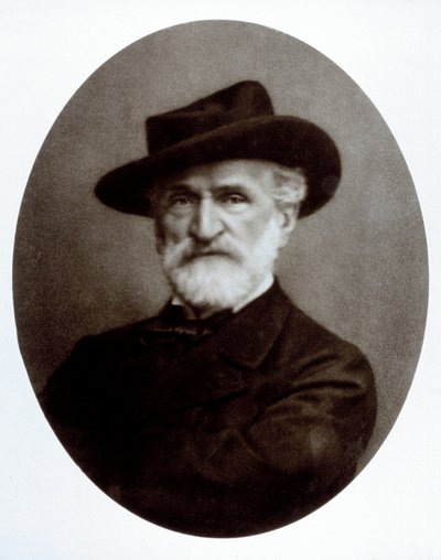 Portret van Giuseppe Verdi door Giacomo Brogi