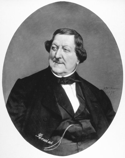 Portret van de componist Gioacchino Rossini, werk van de schilder Vito D