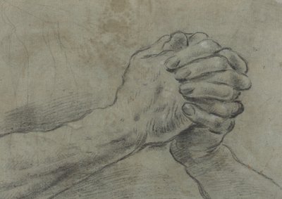 Geklemde Handen [verso] door Giacomo Cavedone