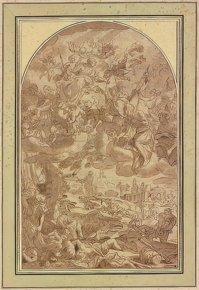De grote pest in Napels anno 1656 door Giacomo Farelli