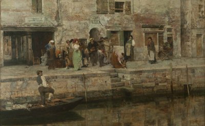 Reizende muzikanten, ca. 1881-83 door Giacomo Favretto