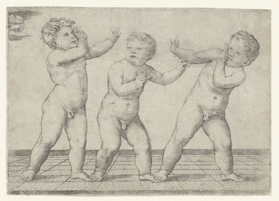 Drie naakte jongetjes door Giacomo Francia