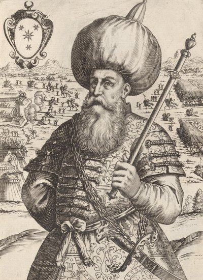 Sinan Bassa, Cap. Generaal van het Leger van Maumet Impe. de Turken, 1596. door Giacomo Franco