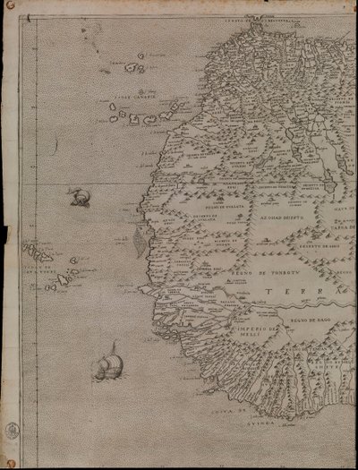Kaart van Afrika door Giacomo Gastaldi