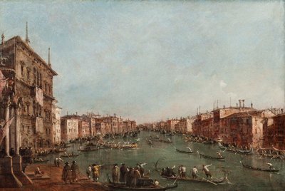 Een regatta op het Canal Grande, Venetië door Giacomo Guardi
