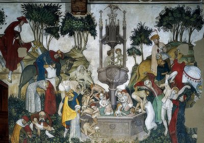 De Jongbronnen. (detail) 1418-30 door Giacomo Jaquerio
