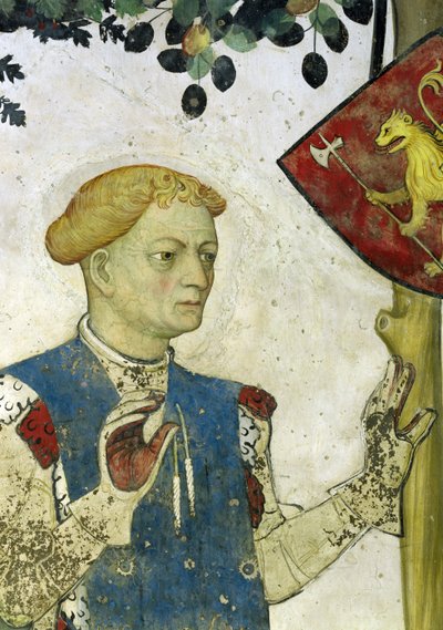 De negen helden, detail van Hector van Troje, 1418-30 door Giacomo Jaquerio