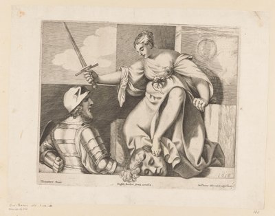 Judit met het hoofd van Holofernes Rechtvaardigheid (Justitia) door Giacomo Piccini
