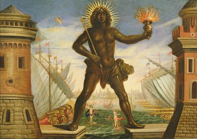 Proloog: de haven met de Kolossus van Rhodos door Giacomo Torelli