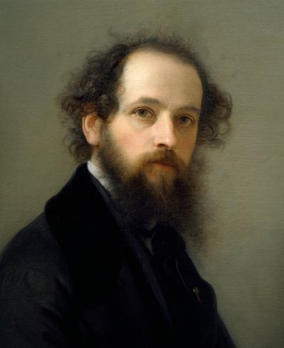 Zelfportret door Giacomo Trecourt (1812-1882) door Giacomo Trecourt