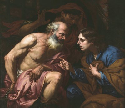 Jozef interpreteert de dromen van de bakker en de schenker door Giambattista Langetti