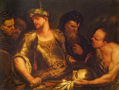 De Beul presenteert het hoofd van Johannes de Doper aan koning Herodes door Giambattista Langetti