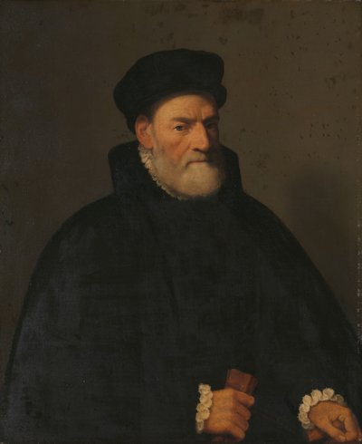 Portret van een oude man, waarschijnlijk Vercellino Olivazzi, senator uit Bergamo door Giambattista Moroni (attributed to)