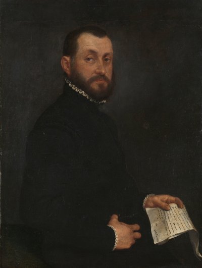 Portret van een man door Giambattista Moroni