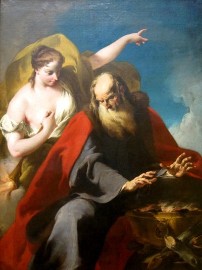 Allegorie van zomer en winter door Giambattista Pittoni
