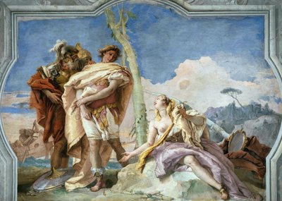 Rinaldo verlaat Armida door Giambattista Tiepolo