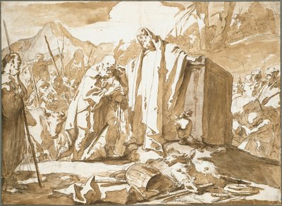 De ontmoeting van Abraham en Melchizedek door Giambattista Tiepolo