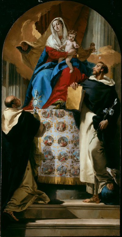 Maagd en kind met heiligen Dominicus en Hyacinthus door Giambattista Tiepolo