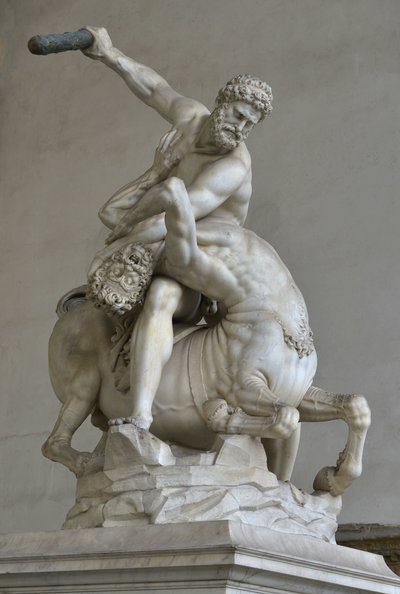 Hercules in de strijd tegen de centaur Nessus door (after) Giambologna