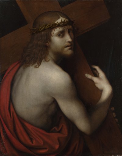 Christus draagt het kruis, ca. 1518-1525 door Giampietrino