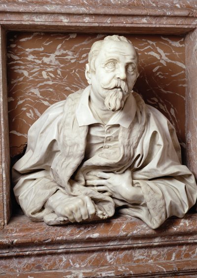 Buste van Gabrielle Fonseca (dokter van paus Innocentius X) uit de Fonseca-kapel (detail) door Gian Lorenzo Bernini