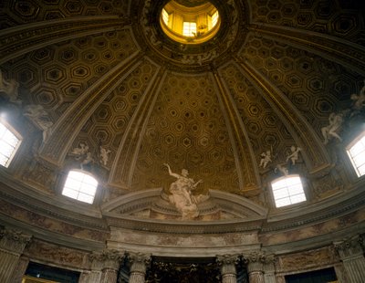 Binnenkant koepel, Kerk van Sint-Andreaskerk op Quirinaal, architect Gian Lorenzo Bernini, Rome door Gian Lorenzo Bernini