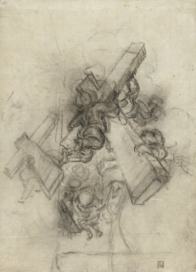 Putti die het Kruis dragen, 1672-75 door Gian Lorenzo Bernini